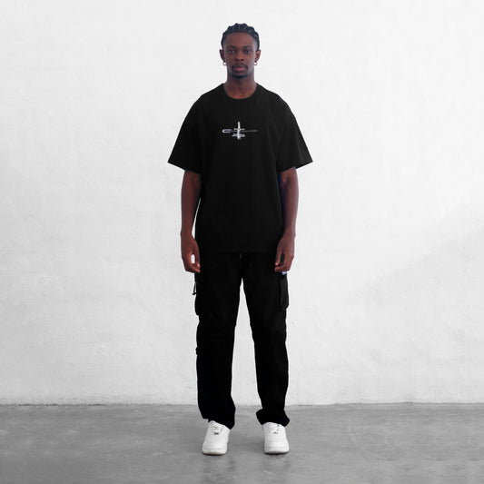 OVERSIZE T-SHIRT BLACK 250G WARRIOR