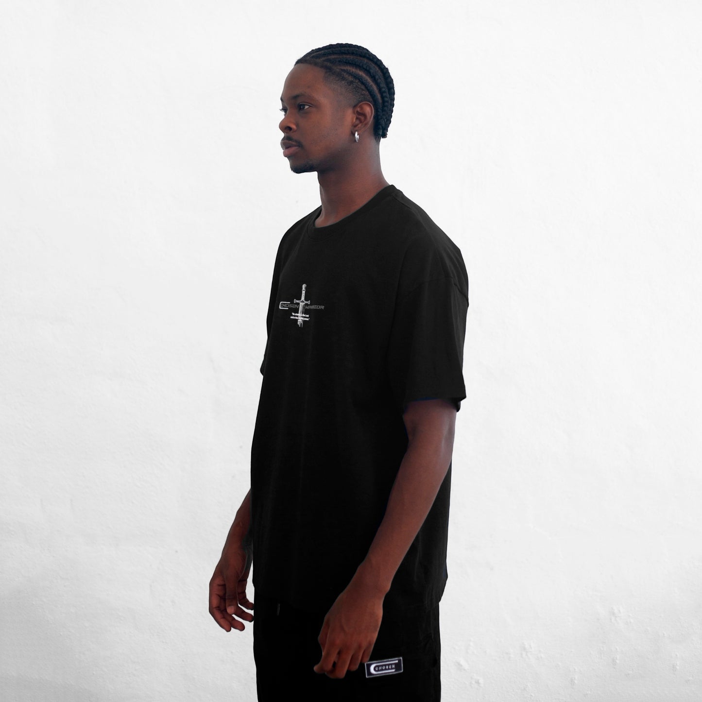 Oversize T-Shirt Black 250G Warrior