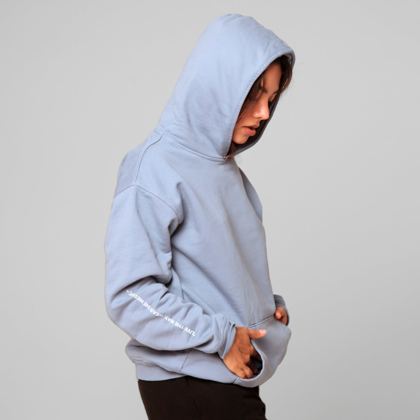 Women Blue Hoodie 385G