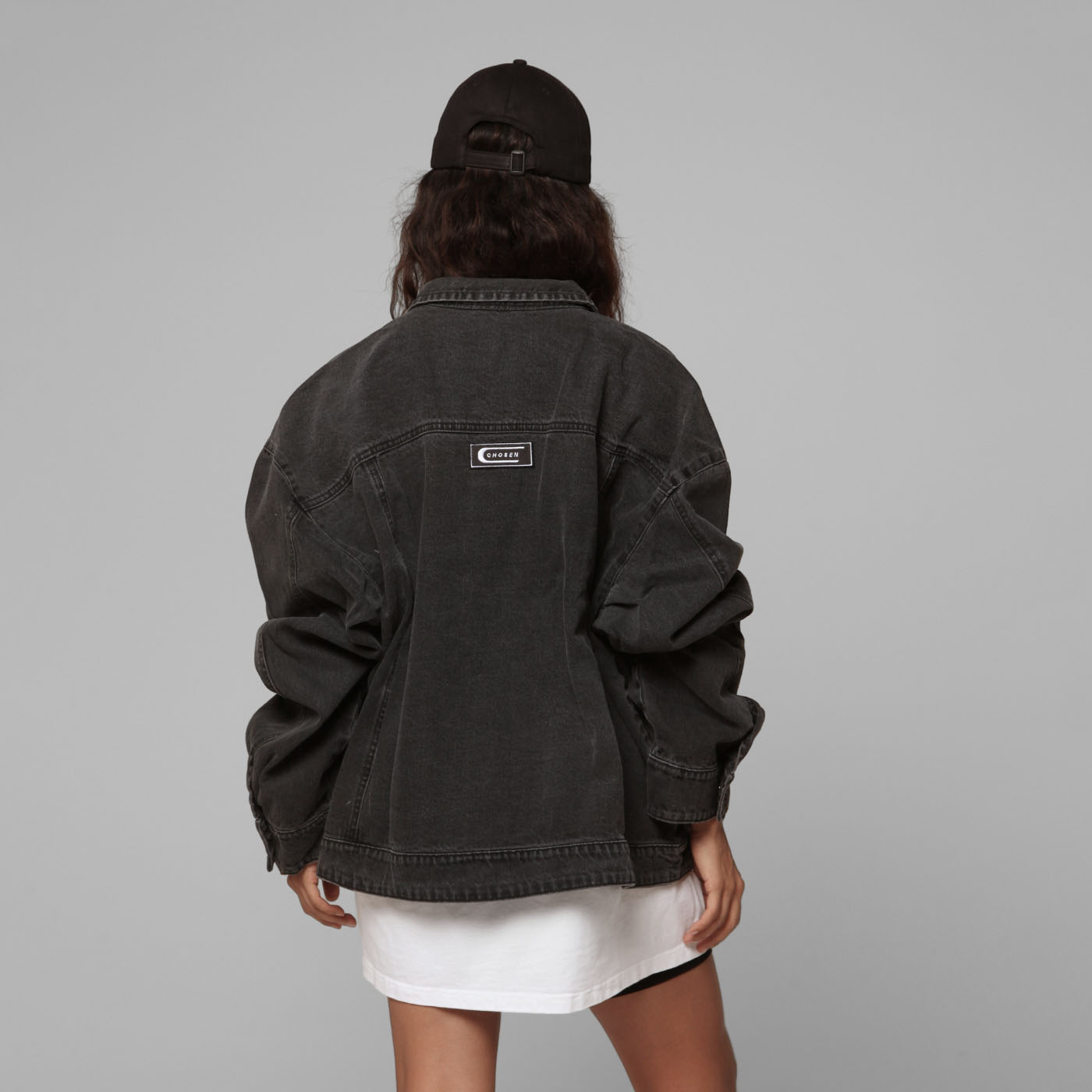 Women Oversized Boxy Fit Denim Jacket