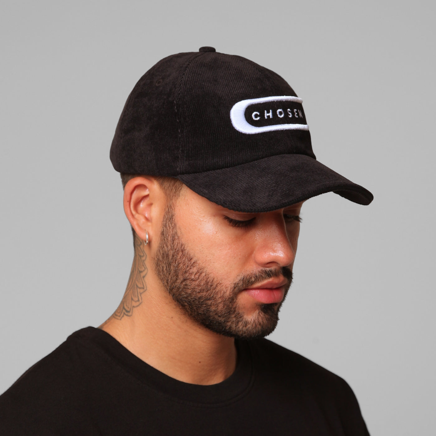 Black Corduroy Cap Chosen