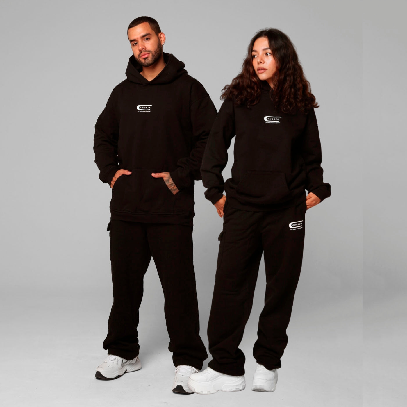 Black Straight-Leg Sweatpants 375G