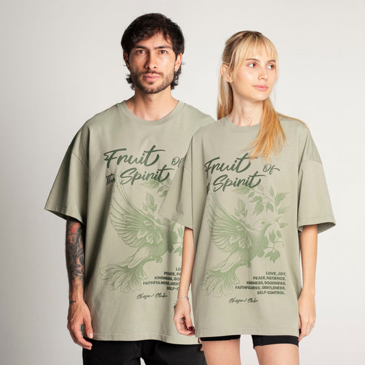 Oversized T-Shirt Green 250G Fruit of the Spirit