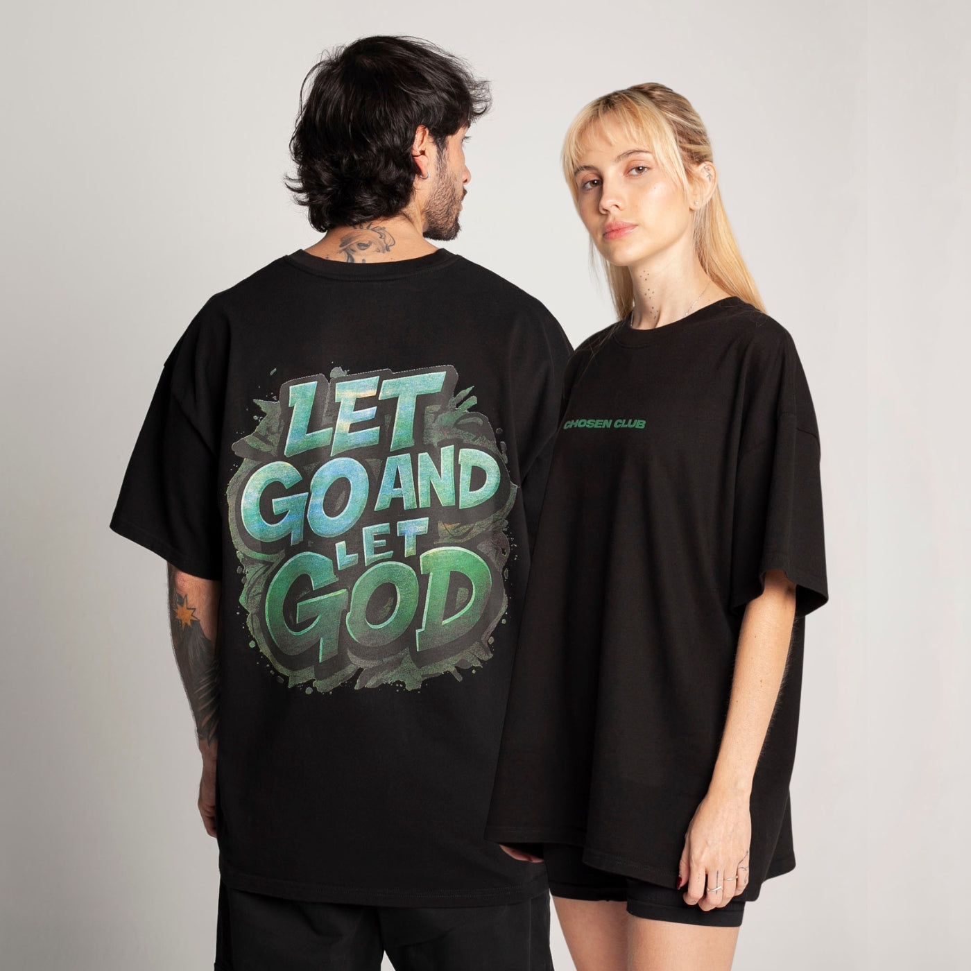 Oversized T-Shirt Black 250G Let God