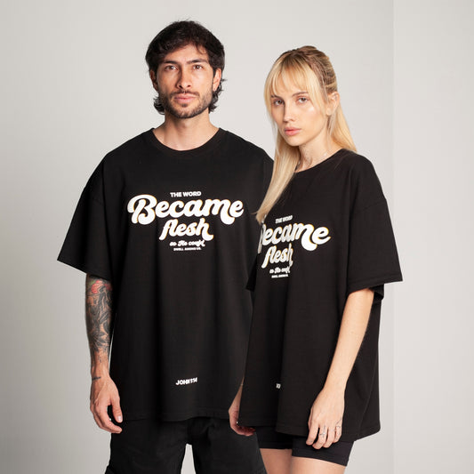 Oversized T-Shirt Black 250G Became Flesh