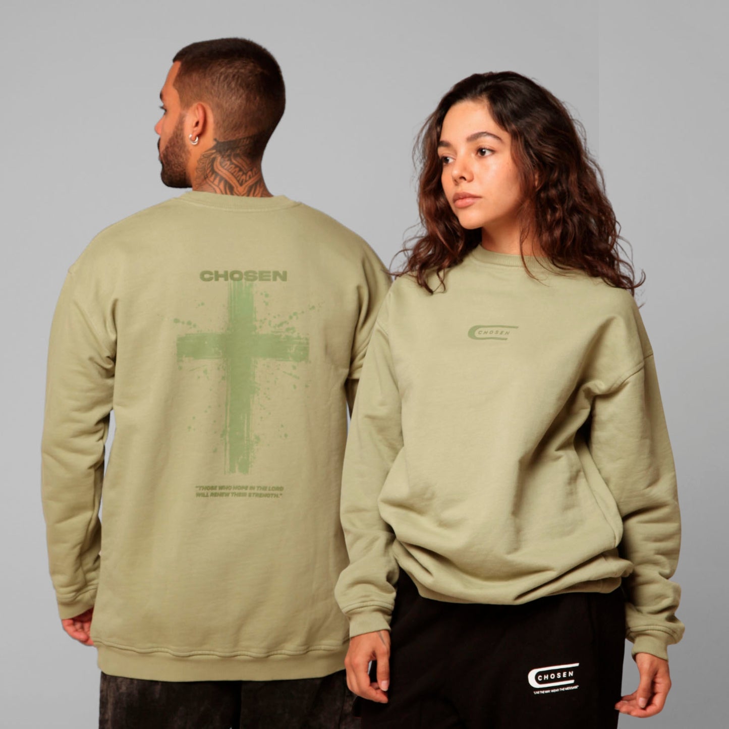 Green Crewneck Sweatshirt 385G