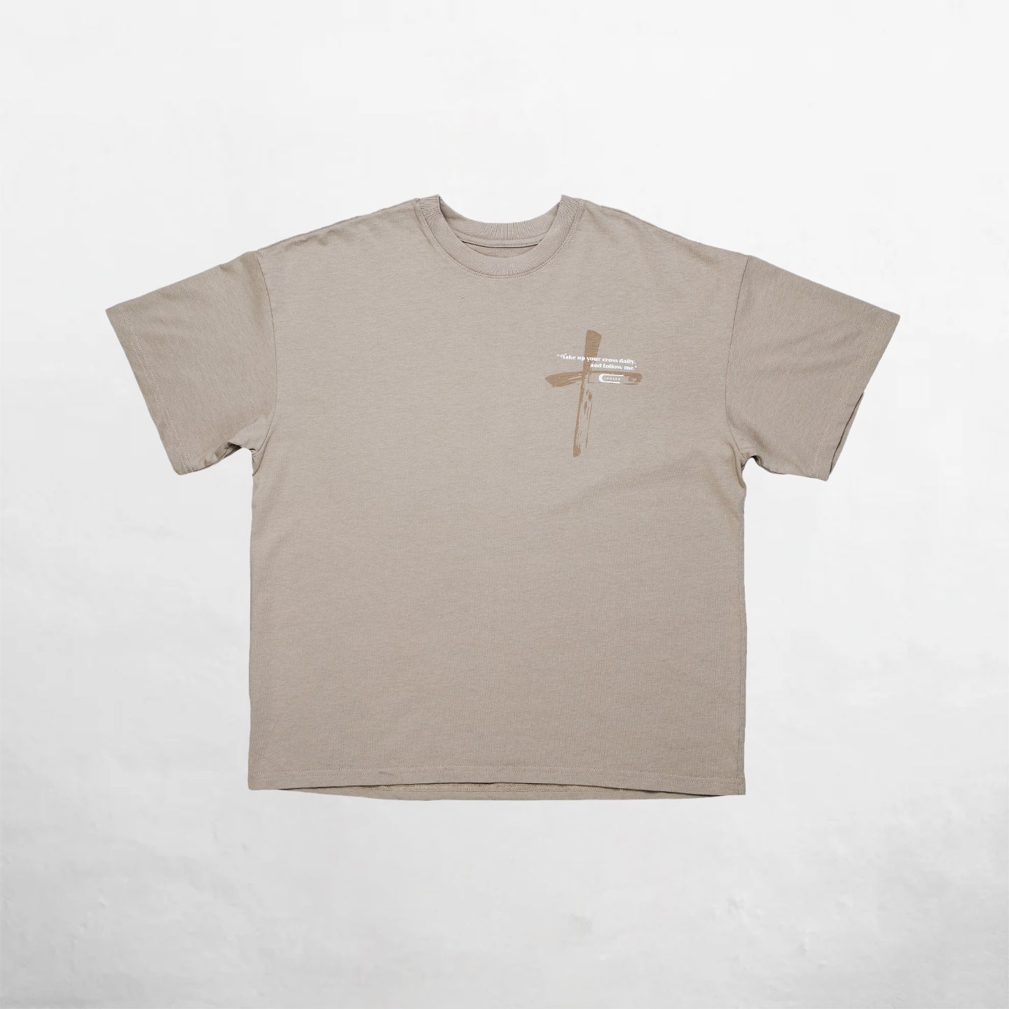 Oversize T-Shirt Beige 250G Cross