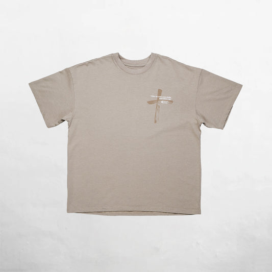 Oversize T-Shirt Beige 250G Cross