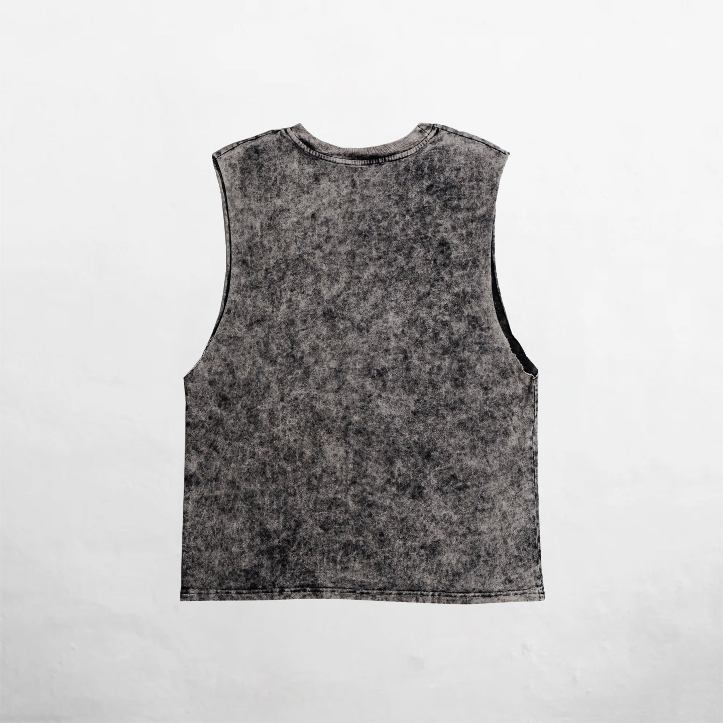 Oversize Tank Top Acid Wash Black Chosen
