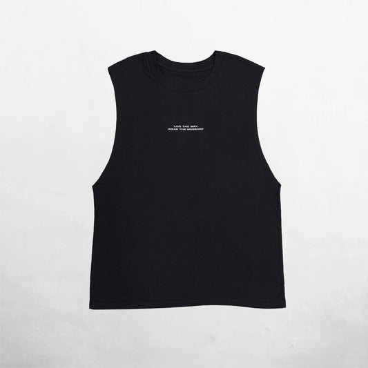 Oversize Tank Top Black Chosen