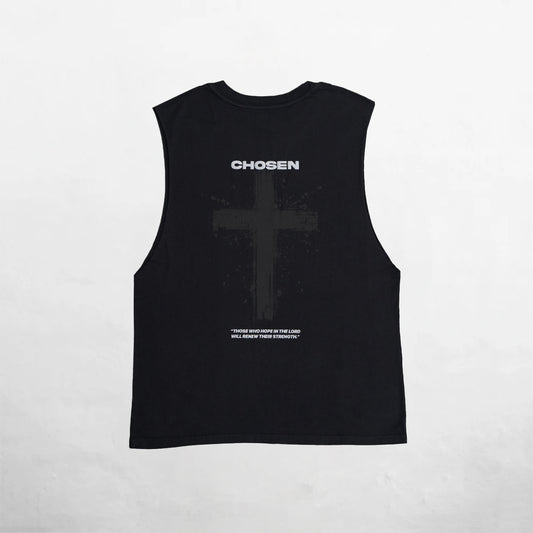Oversize Tank Top Black Chosen