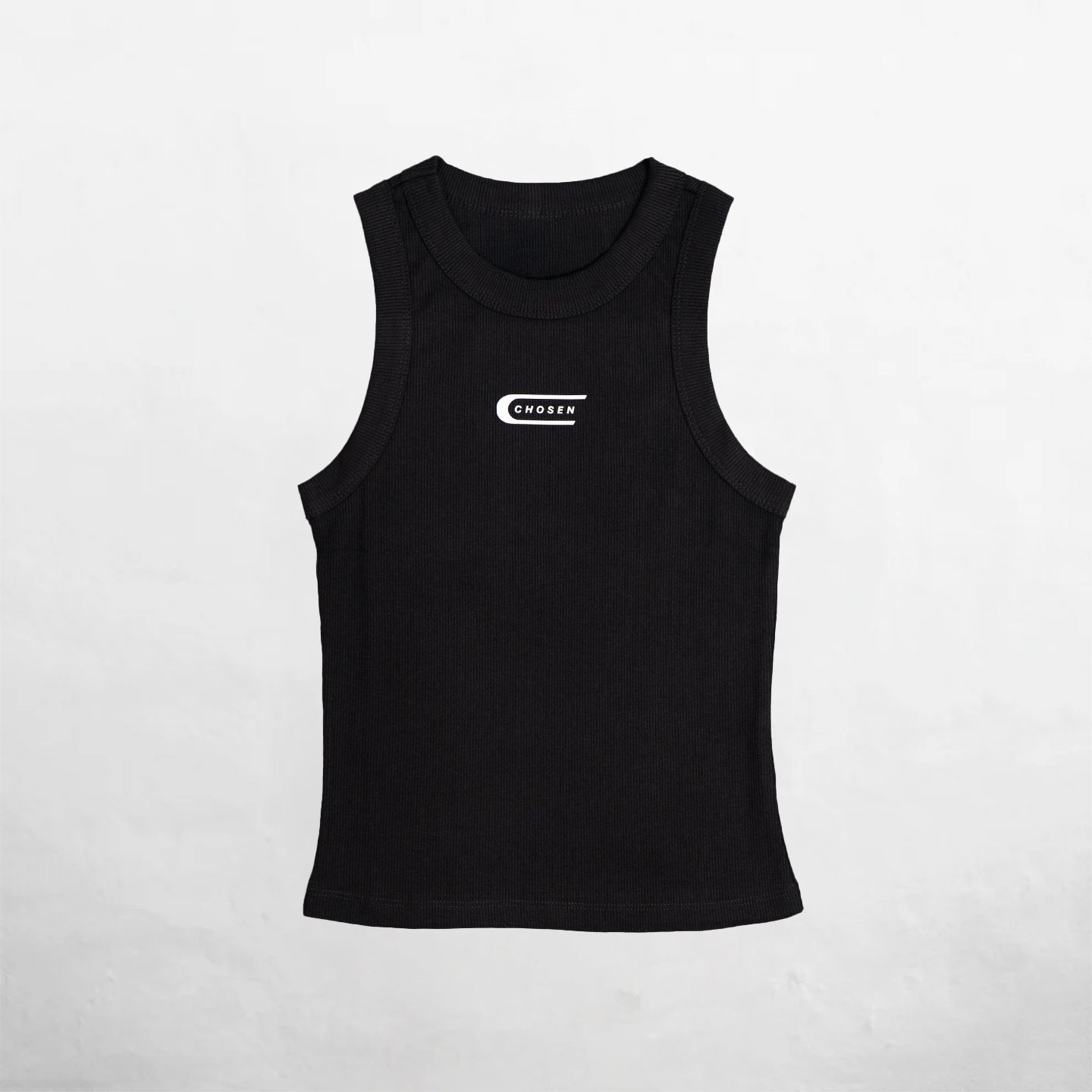 Women's Black Ribbed Tank Top