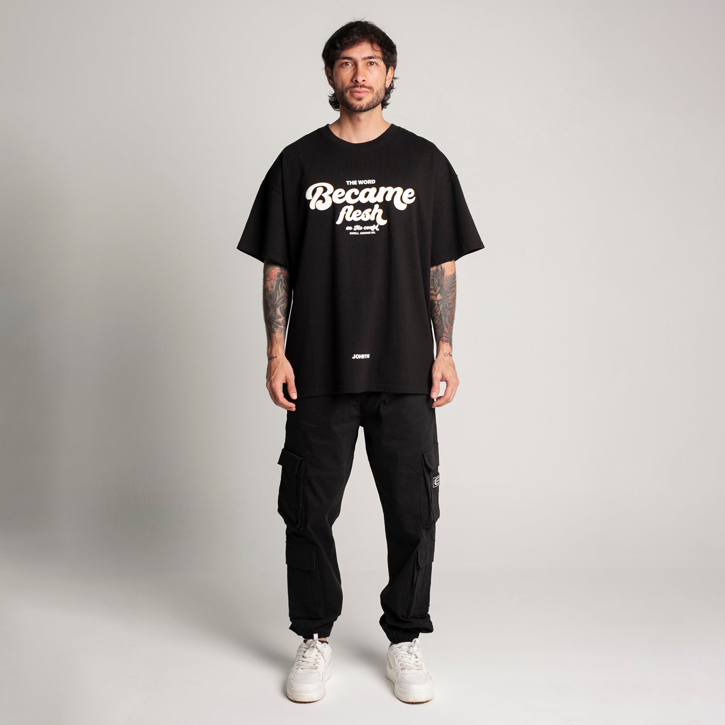 Oversized T-Shirt Black 250G Became Flesh