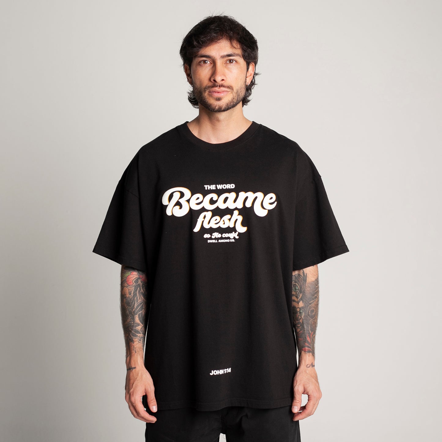 Oversized T-Shirt Black 250G Became Flesh