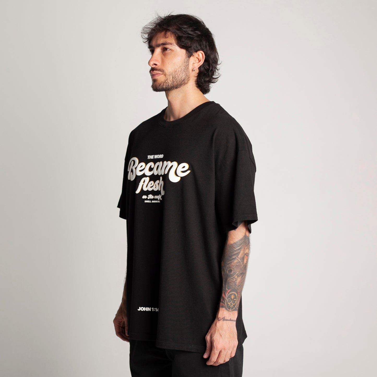 Oversized T-Shirt Black 250G Became Flesh