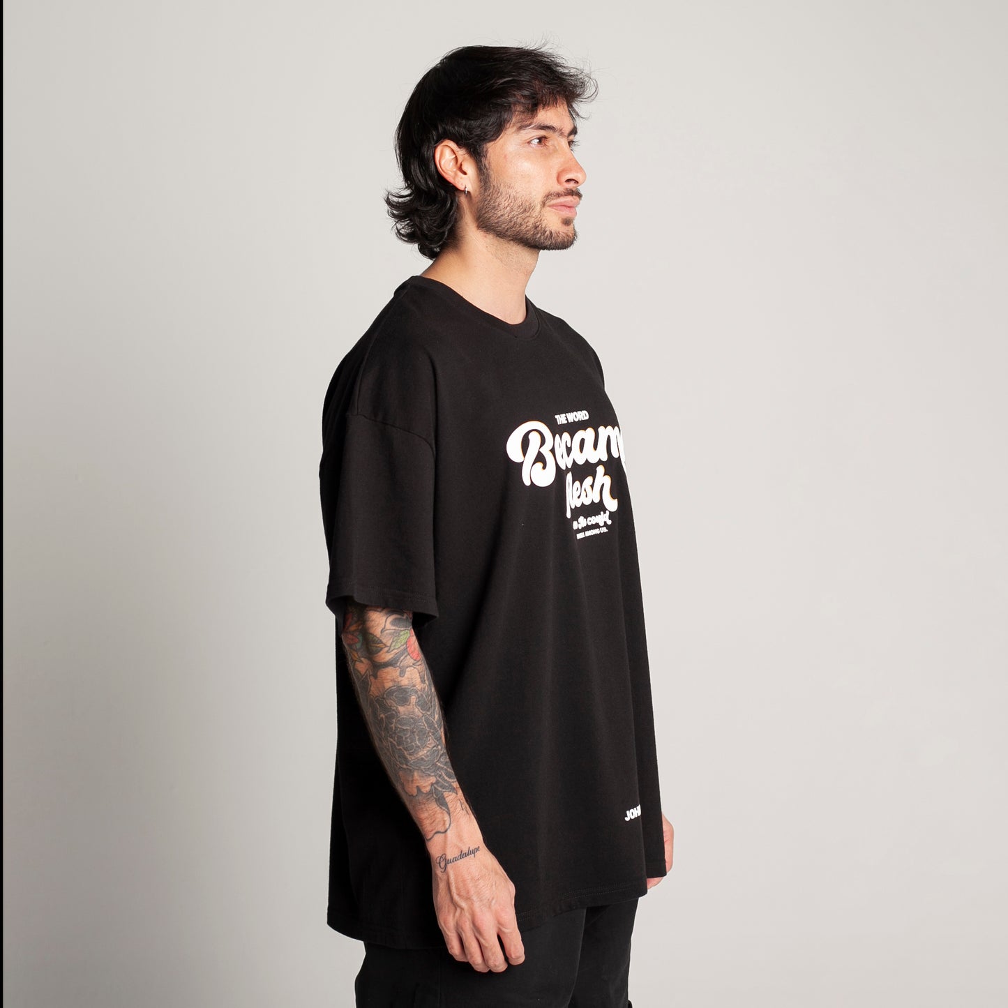 Oversized T-Shirt Black 250G Became Flesh