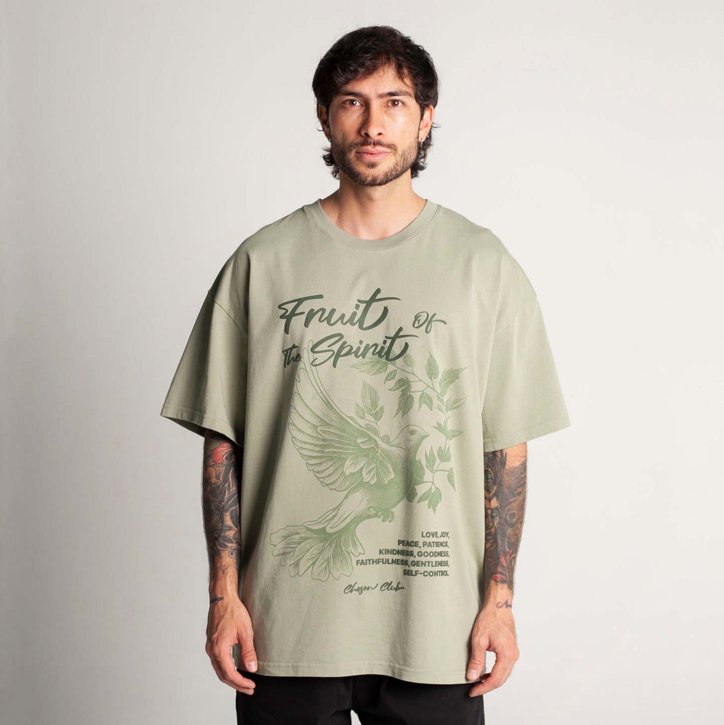Oversized T-Shirt Green 250G Fruit of the Spirit