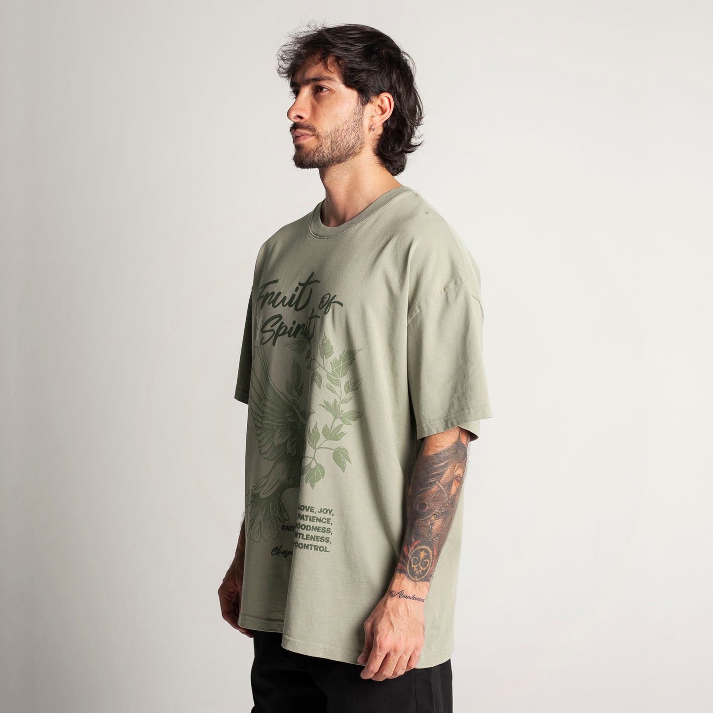 Oversized T-Shirt Green 250G Fruit of the Spirit