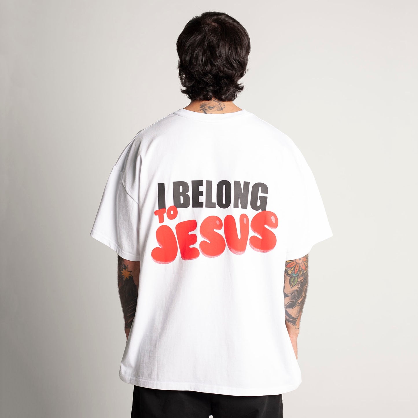 Oversized T-Shirt White 250G Belong to Jesus