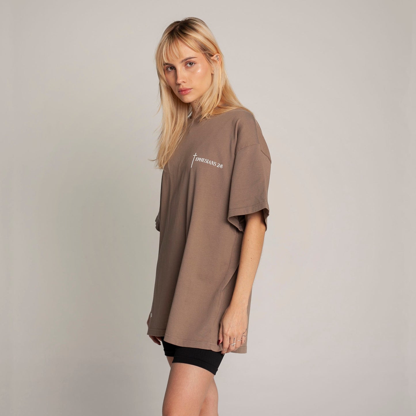 Women Oversized T-Shirt Coffe 250G Saved