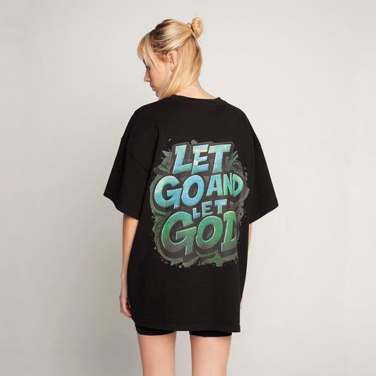 Women Oversized T-Shirt Black 250G Let God