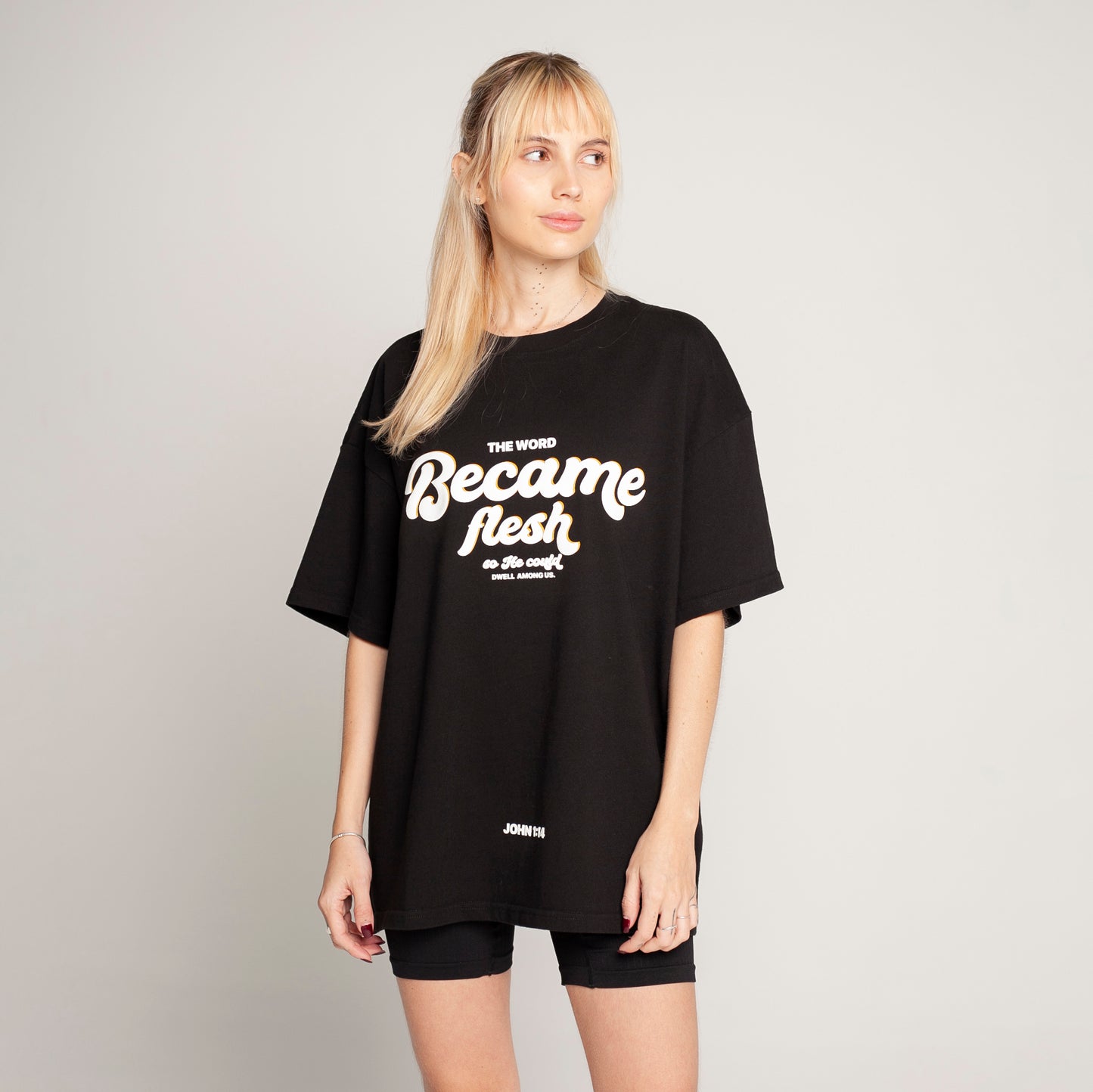 Oversized T-Shirt Black 250G Became Flesh