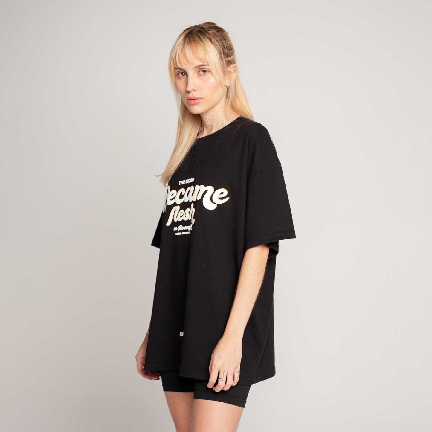 Oversized T-Shirt Black 250G Became Flesh