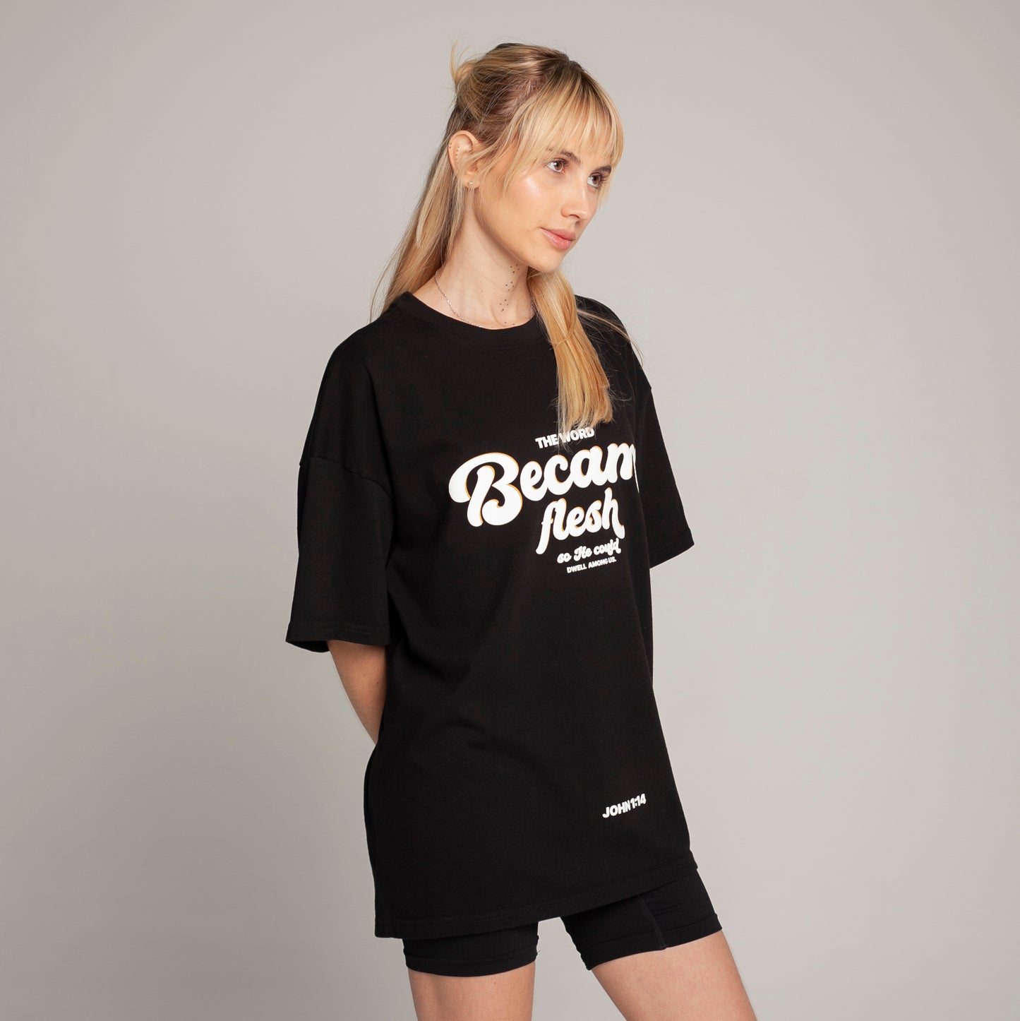 Oversized T-Shirt Black 250G Became Flesh