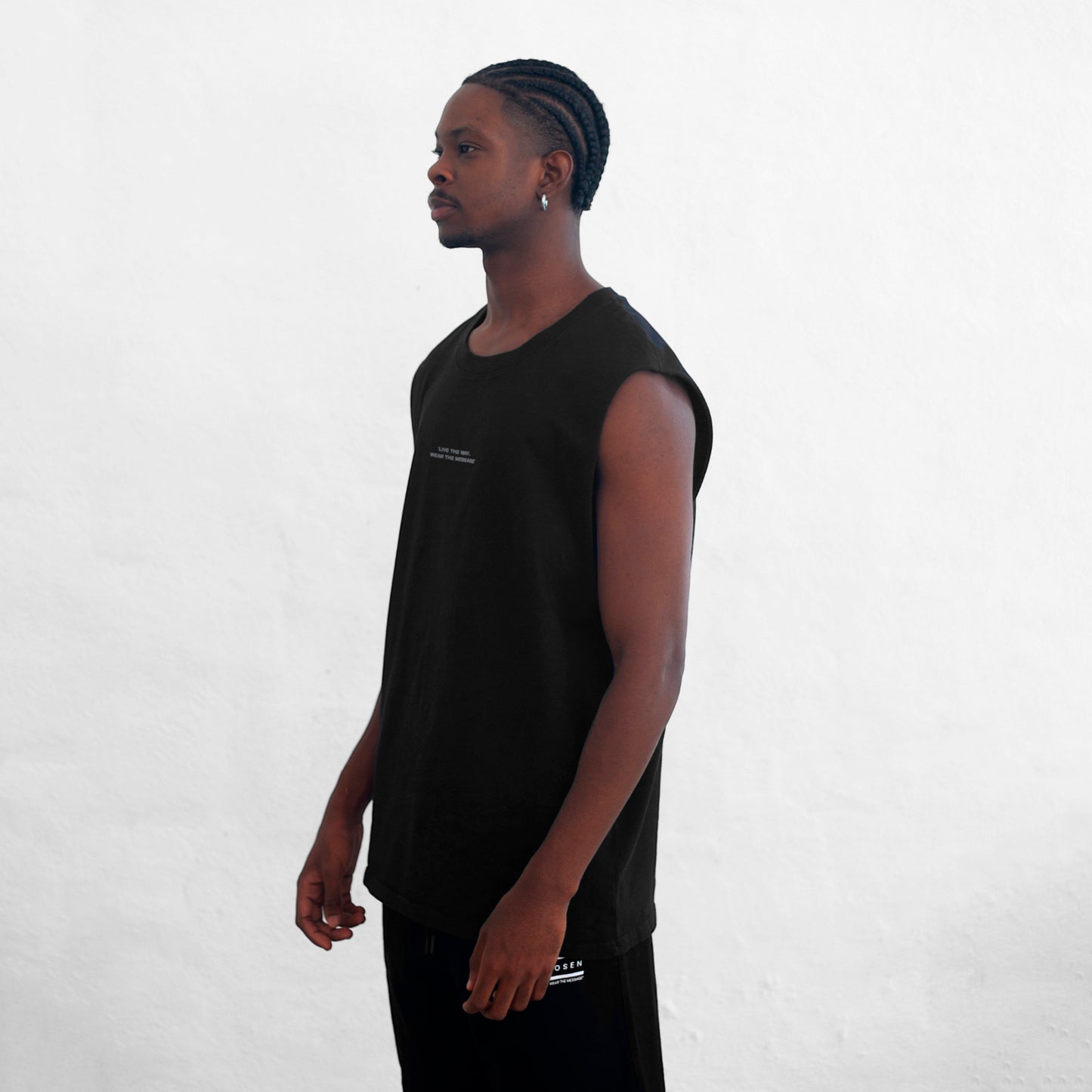 Oversize Tank Top Black Chosen