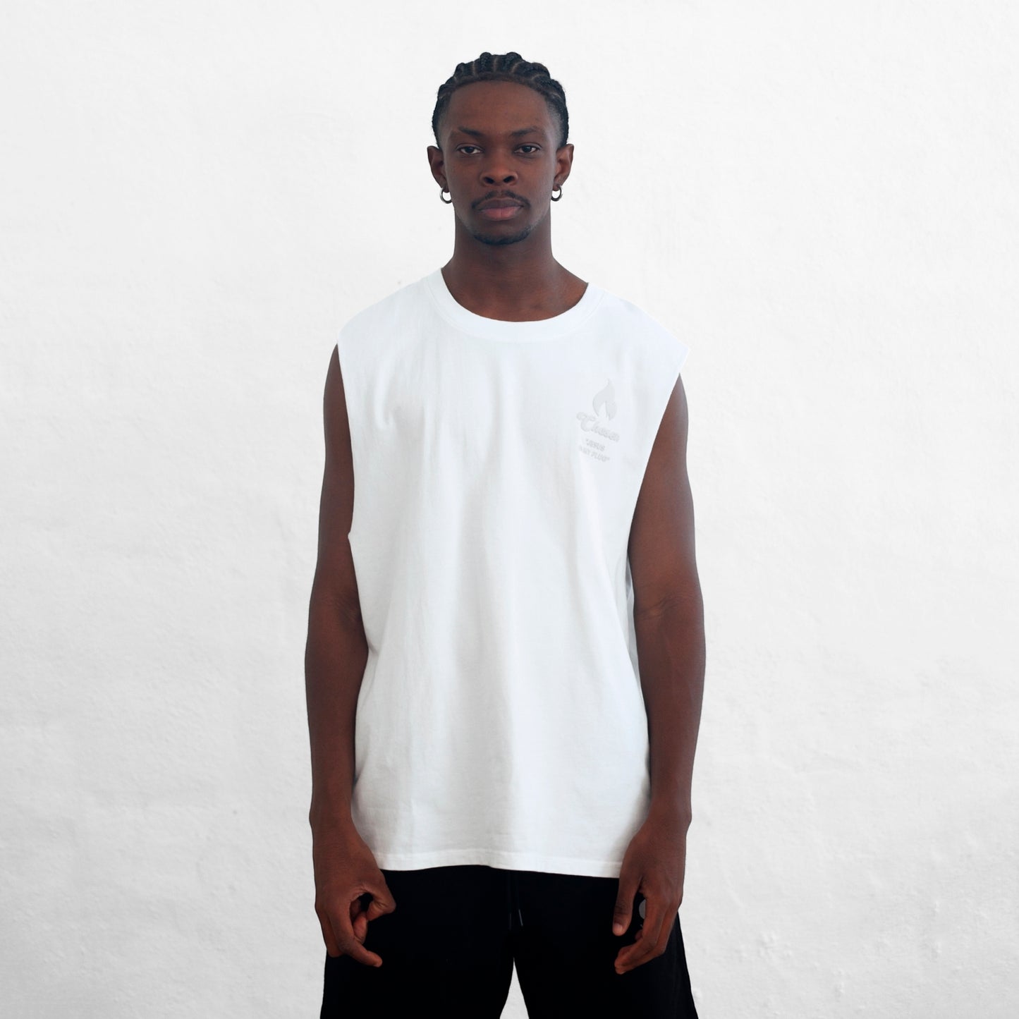 Oversize Tank Top White Chosen