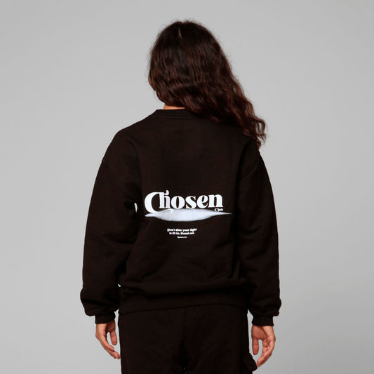 Women Black Crewneck Sweatshirt 385G